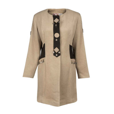 Women's Wool Double Breasted Overcoat with Classic Lapels