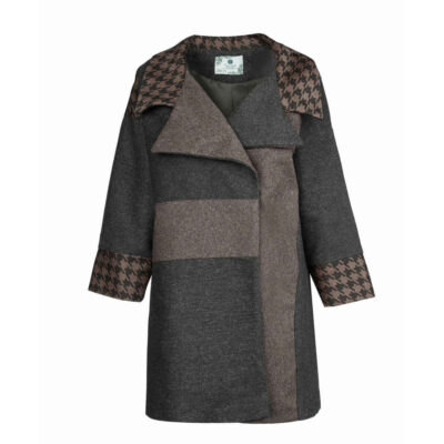 Women's Wool Double Breasted Overcoat with Classic Tailored Fit