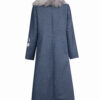 Double Breasted Wool Overcoat for Women with Fur Collar – Elegant & Warm
