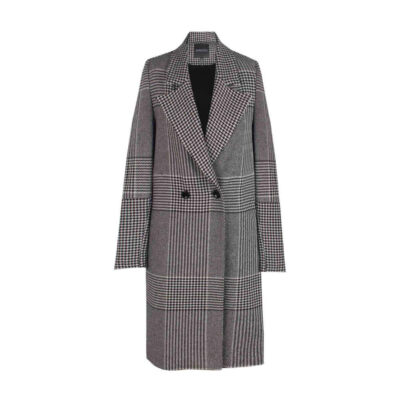 Women's Cotton Double Breasted Overcoat with Classic Lapels