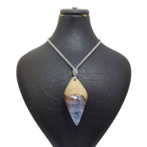 Wood & Resin Necklace Handcrafted Artistic Bold Style Bita