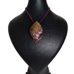 Wood & Resin Necklace Handcrafted Artistic Bold Style Mountain