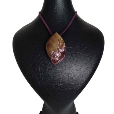 Handcrafted Wood & Resin Pendant Necklace - Mountain Artisan Design