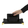 10-Piece Black Leather Office Desk Organizer Set