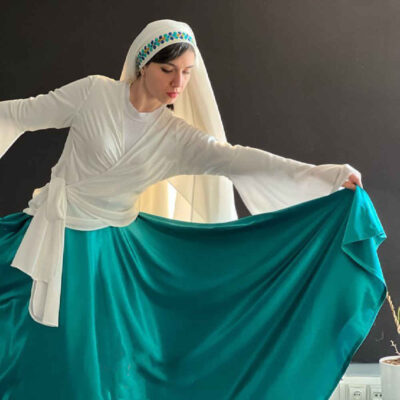 Women's Sufi Whirling Dervish Costume Set with Traditional Design