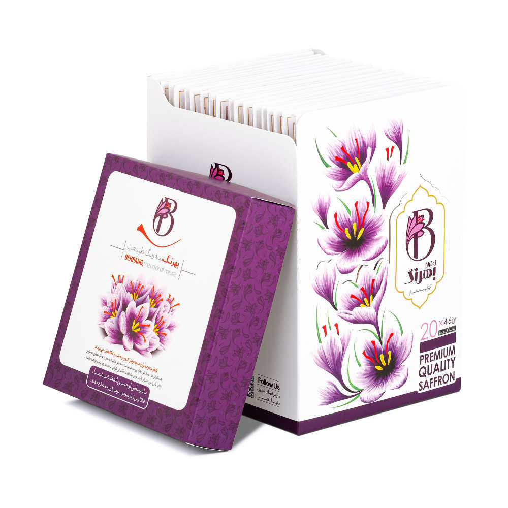 Behrang Sargol Persian Saffron – 20 Pack Bulk Saffron – 4.608g each