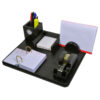 Leather Office Desk Organizer Set - Black