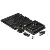 Black Leather Office Desk Organizer Set - 14 Pieces