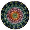 Decorative Pottery Wall Plate Hand-Painted Dot Art Baran