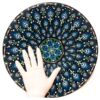 Decorative Pottery Wall Plate Hand-Painted Dot Art Devil Eyes