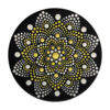 Decorative Pottery Wall Plate Hand-Painted Dot Art Star