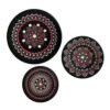 Decorative Pottery Plate Hand-Painted Dot Art Maryam Suitable for Wall Decor
