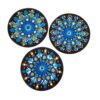 Decorative Pottery Wall Plate Hand-Painted Dot Art Parva
