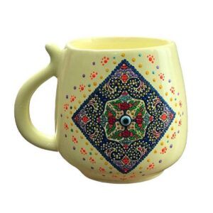 Artistic Handcrafted Ceramic Mug – Dot Art Pattern, Taraneh Model