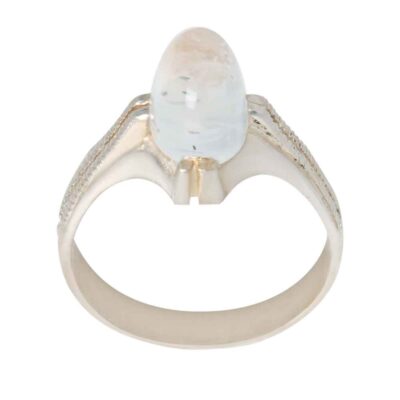 Dur-e Najaf Silver Gemstone Ring for Men – Bahman Model, Bohemian Design
