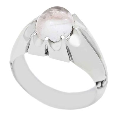Dur-e Najaf Silver Gemstone Ring for Men – Borhan Model, Traditional Persian Design