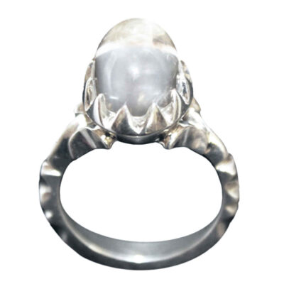 Dur-e Najaf Silver Gemstone Engagement Ring for Men – Vahab Model, Traditional Persian Design