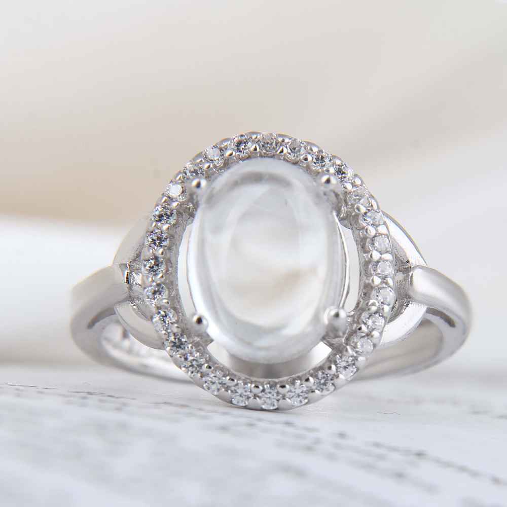 Dur-e Najaf Silver Ring For Women Engagement Bliss Lina