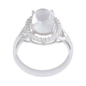 Dur-e Najaf Silver Ring For Women Engagement Bliss Lina
