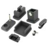 Gray Leather Office Desk Set - 8-Piece Collection