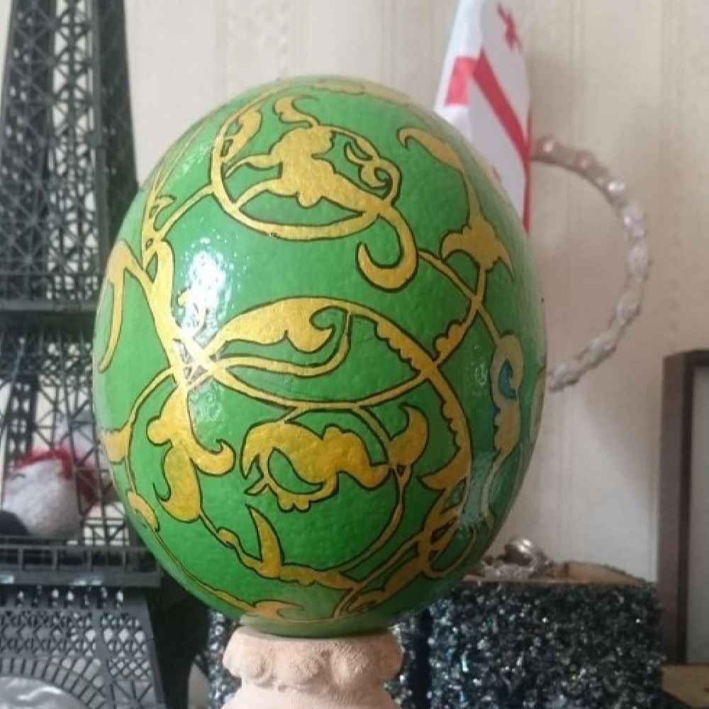 Persian Decorative Hand Painted Ostrich Egg Shell – Bahar