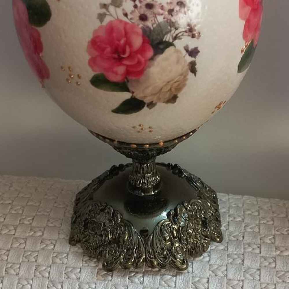 Persian Decorative Hand Painted Ostrich Egg Shell – Gol