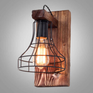 Modern Wooden Wall Sconce – G10 Minimalist Brown Accent