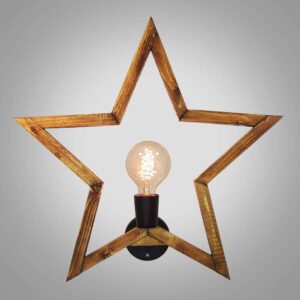 Modern Wooden Wall Sconce – G4 Minimalist Brown Fixture