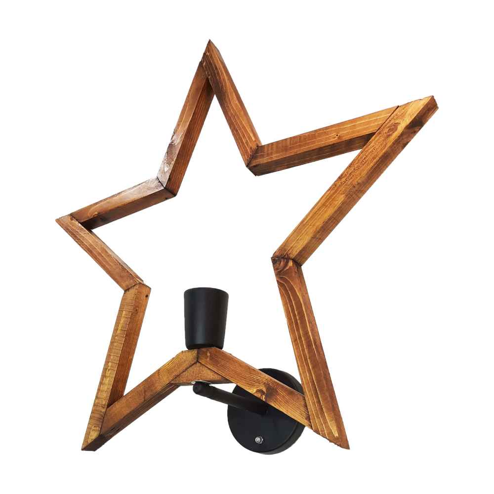 Modern Wooden Wall Sconce – G4 Minimalist Brown Fixture