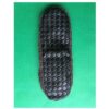 Traditional Hand-Knitted Crochet Slippers - Gray Acrylic
