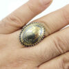 Islamic Hematite Silver Ring Hadid Gemstone for Men Alabbas