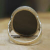 Islamic Hematite Silver Ring Hadid Gemstone for Men Asil