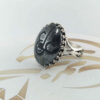 Islamic Hematite Silver Ring Hadid Gemstone for Men Eyn Ali