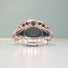 Islamic Hematite Silver Ring Hadid Gemstone for Men Faez