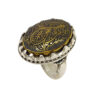 Islamic Hematite Silver Ring Hadid Gemstone for Men Latif