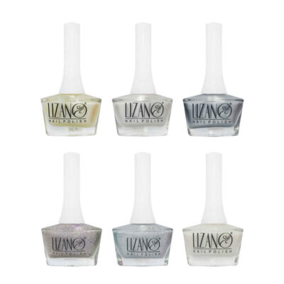 Halal Nail Polish Glossy & Glitter Finish and Breathable Shell Colors (6x)