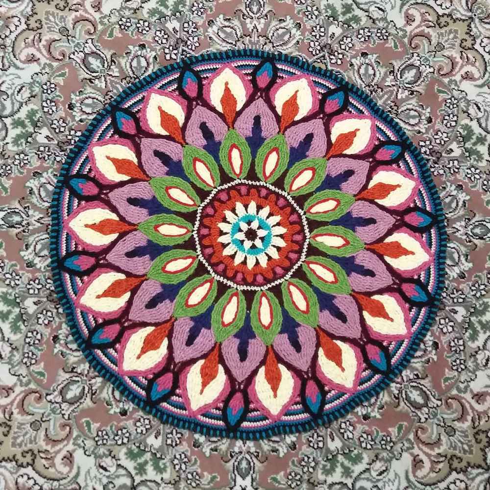 Handwoven Boho Macrame Floor Rug – Kokab Pattern