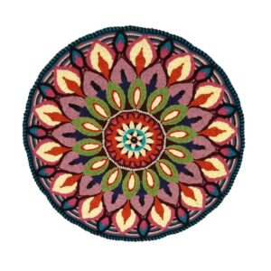 Handwoven Boho Macrame Floor Rug – Kokab Pattern