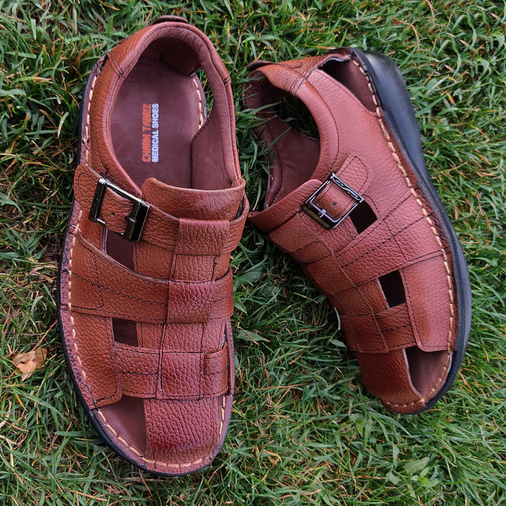 Men’s Natural Leather Sandals Model Tondar