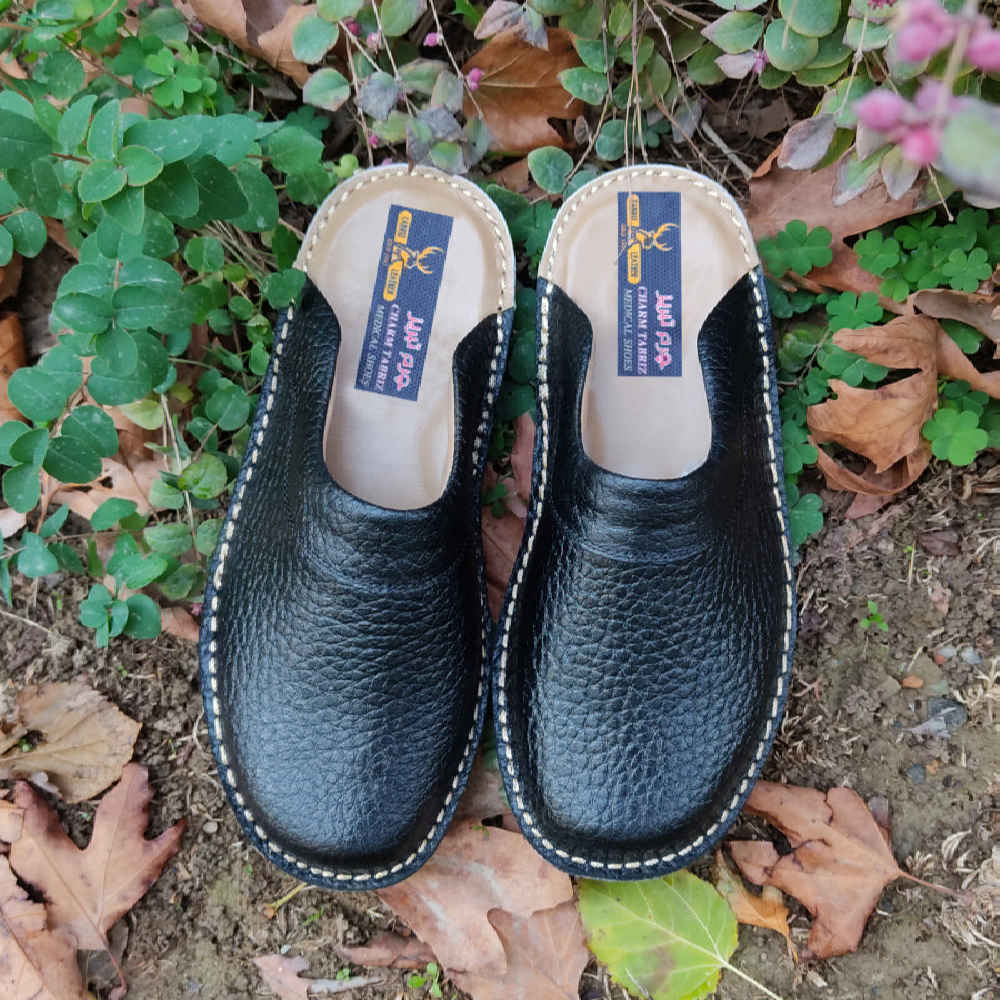 Nalain Islamic Style Slippers with Real Leather for Men