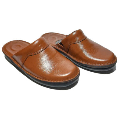 Nalain Mules Islamic Style with Real Leather for Men Honey