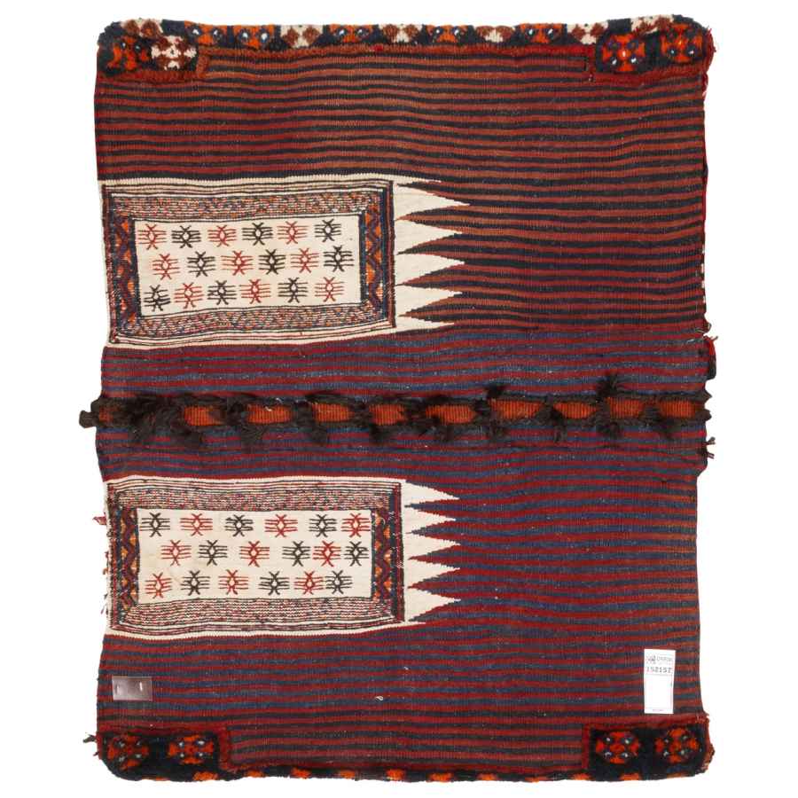 Vintage Persian Saddle Bag – Handwoven & Second-Hand Tōbrag – Sorkh