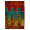 Vintage Persian Hand-Knotted Patchwork Carpet Bardia