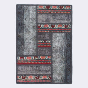 Vintage Persian Hand-Knotted Patchwork Carpet Farhan