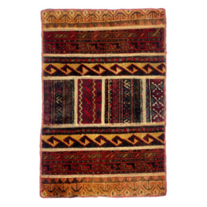 Vintage Persian Hand-Knotted Patchwork Carpet Forogh