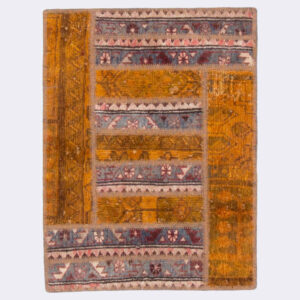 Vintage Persian Hand-Knotted Patchwork Carpet Jahan