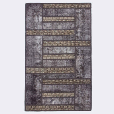 Vintage Persian Hand-Knotted Patchwork Carpet Maedeh