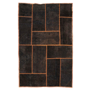 Vintage Persian Hand-Knotted Patchwork Carpet Vina