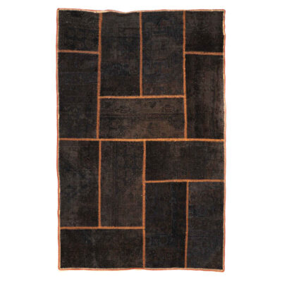 Vintage Persian Hand-Knotted Patchwork Carpet Vina