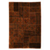 Vintage Persian Hand-Knotted Patchwork Carpet Dark Red
